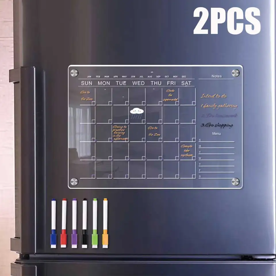 Acrylic Planning Board Clear Agnetic Daily Calendar Agnet Dry Erase