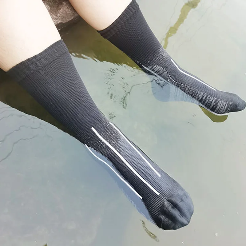 Male Socks Breathable Waterproof Skiing Camping Socks Winter Warm Soccer Waterproof Heating Fishing Snow Sock Men Clothing