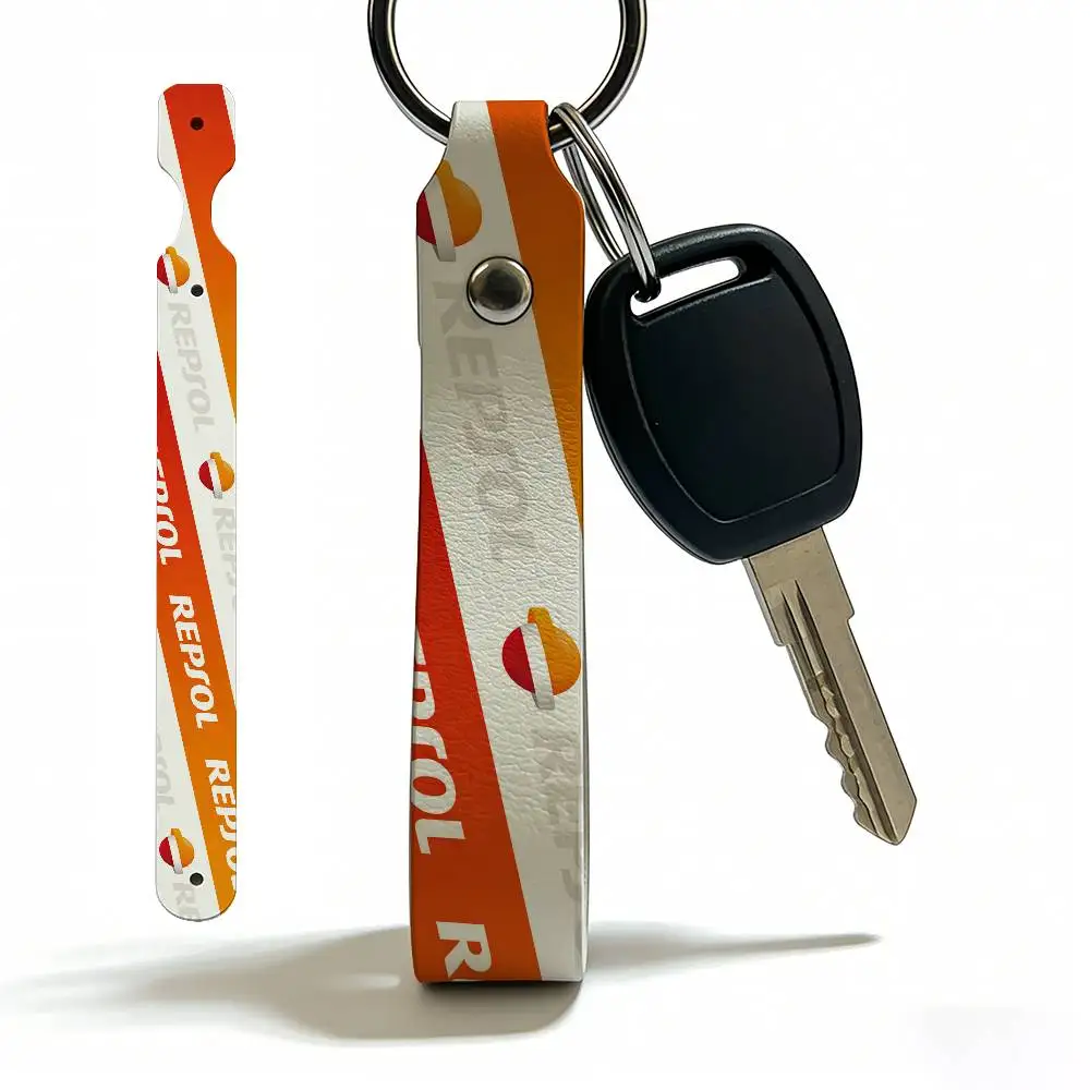 레프솔 PU 가죽 오토바이 키체인, 라이더들을 위한 범용 오토바이 키링 홀더,..