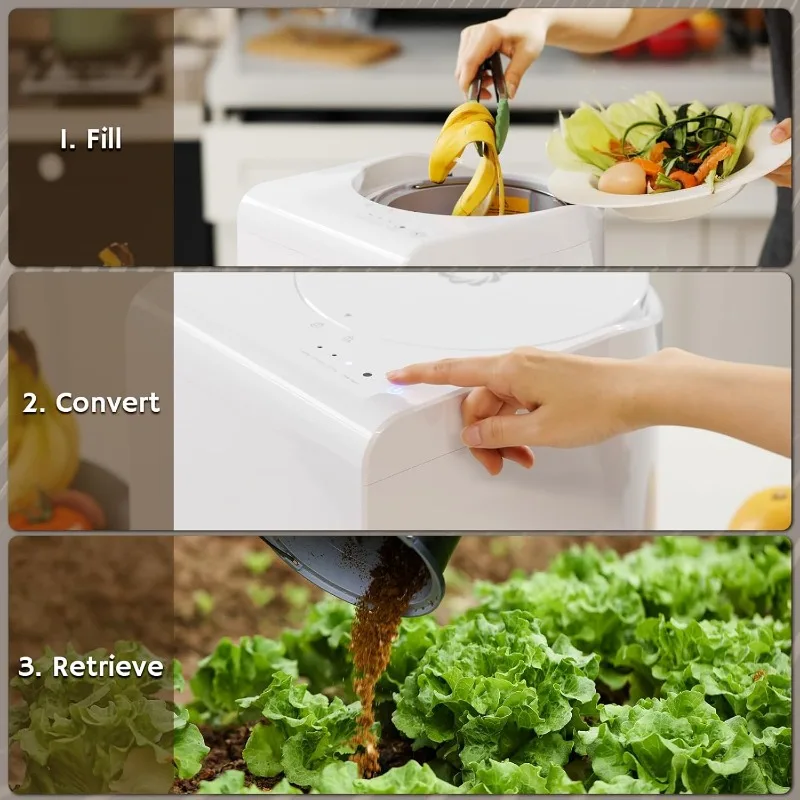 Airthereal Revive Electric Kitchen Composter, 2.5L Capacity with SHARKSDEN&reg; Tri-Blade