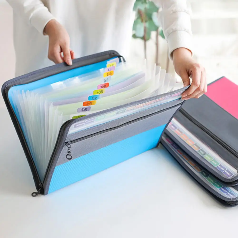 Item Storage 4 Colors Expanding File Folder Document Accordion Folder for School