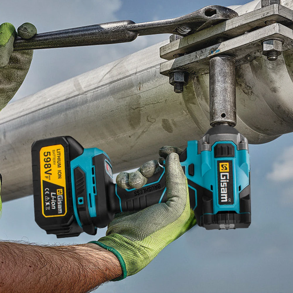 1000N.M 2 IN 1 Brushless Electric Impact Wrench 1/2 inch Lithium-Ion Battery Cordless Wrench Power Tools For Makita 18V Battery 3