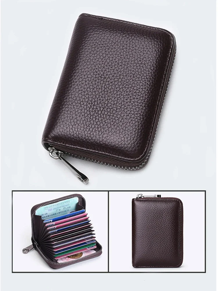 ID Cards Holders Bank Credit Bus Cards Cover Anti Demagnetization Coin Pouch Wallets Bag Business Zipper Card Holder Organizer