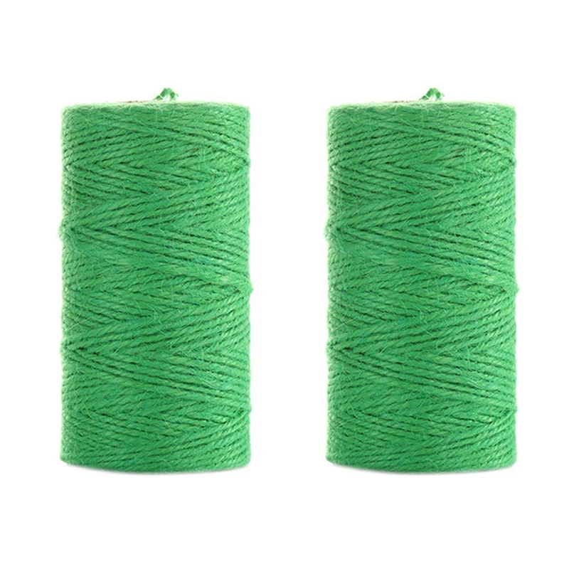 HOT 2 Rolls Green Jute Garden Twine Natural String Rope Baker Twine For