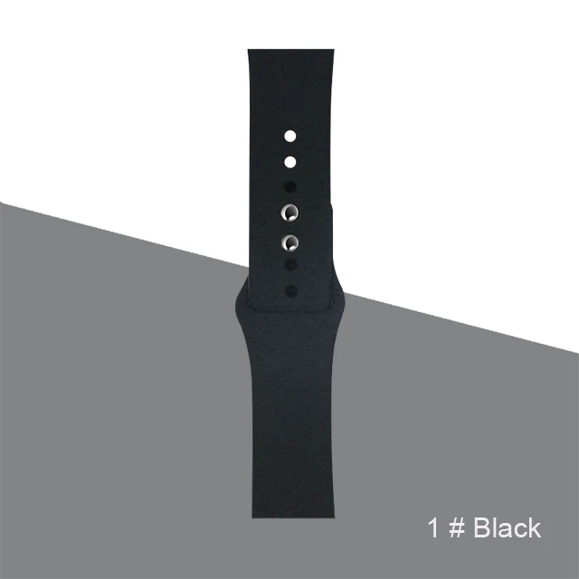 Silicone Strap For Apple Watch band 45mm 41mm 44mm 40mm 38mm 42mm Watchband Bracelet Correa For Iwatch Series 6 Se 5 4 3 7 Black-1