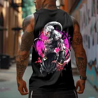 Dragon Ball Inspired Goku Red Tank Top – Anime Gym Sleeveless Shirt - Image 4