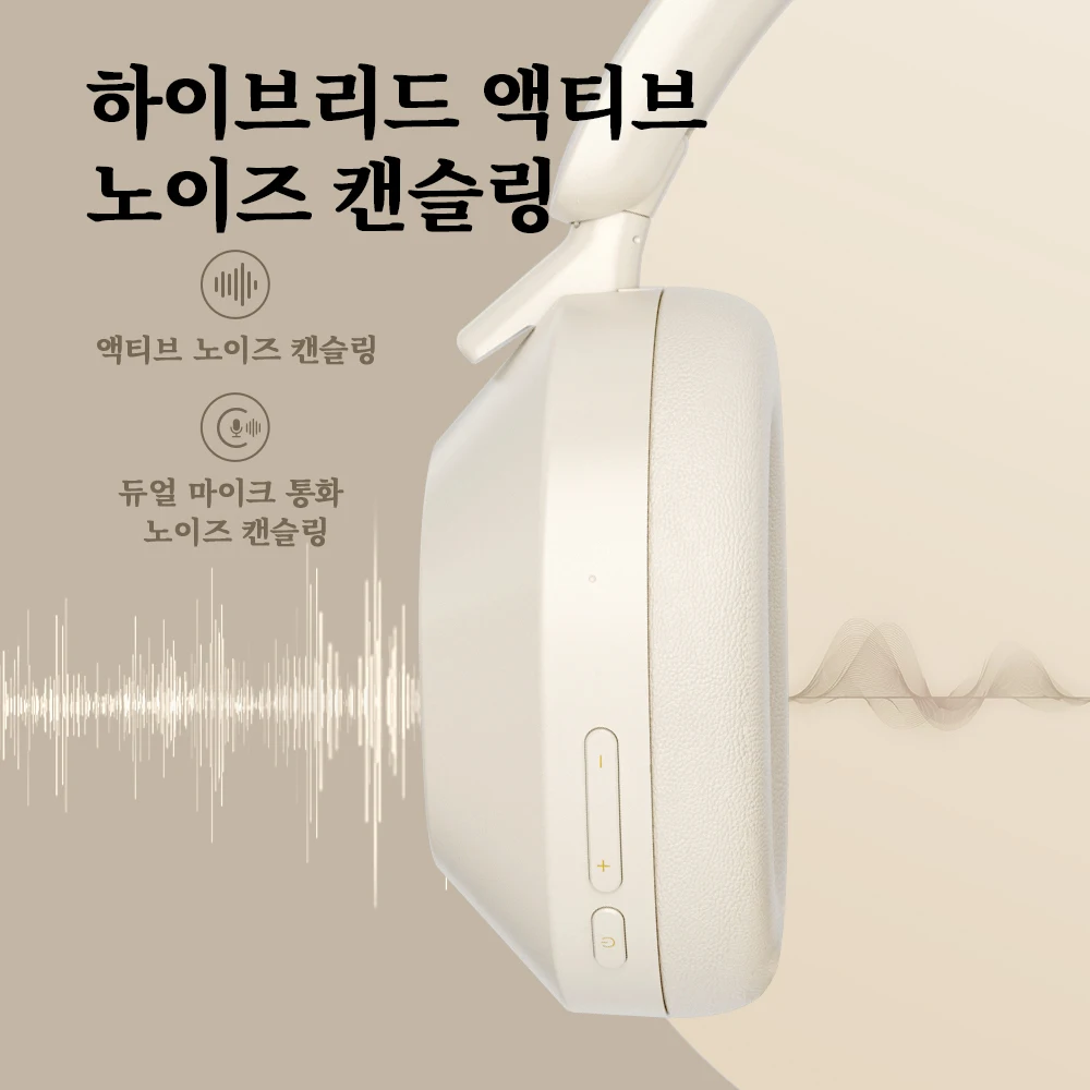 iKF-Solo 무선 헤드폰 Bluetooth 5.4 액티브 노이즈 캔슬링 이어폰 저지연 게이밍 헤드셋 고해상도 130 시간 재생 HiFi 블루투스 헤드폰 앱 제어 머리 위 착용이어폰