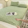 1pc Thicken Warm Fitted Bed Sheet For Winter Solid Color Taffel Velvet All-Inclusive Bed Cover Queen/King Size Fundas De Colchón 2