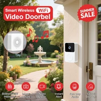 Smart Wireless Video Doorbell 2.4G WIFI HD Night Vision Capture Face Images Storage 2-way Voice Intercom Remote Monitor