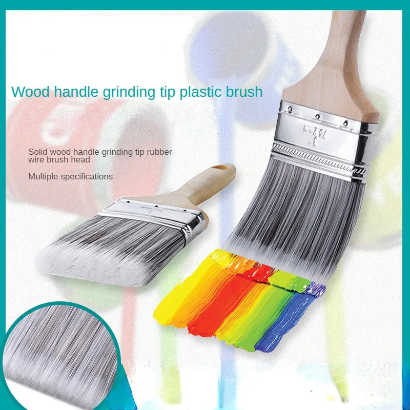 7pcs Wall Paint Brush Set Wooden Handle BBQ Brush Wall and Furniture Painting Tool Cleaning Brushes Set Artist Paint Brushes 10 sets brush oil paint pen washing cup bucket anti spill painting tool kit artist washer cups plastic child