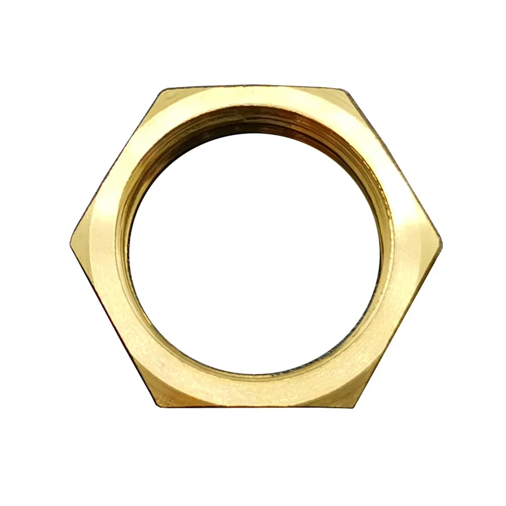 1/8" 1/4" 3/8" 1/2" 3/4" 1" BSP Female M10/12/14/16/18 Brass Hex Lock Nut With/No Flange Nickel Plated pipe fitting water pipe fitting hose pipe fitting