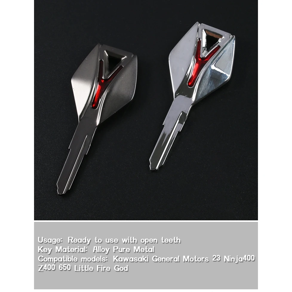 1 Piece for Kawasaki motorcycle key Ninja 400 Z400 Z1000 Z900 NINJA650 Z800 key embryo Versys 650 Key Blank (all-in-one-shaped)