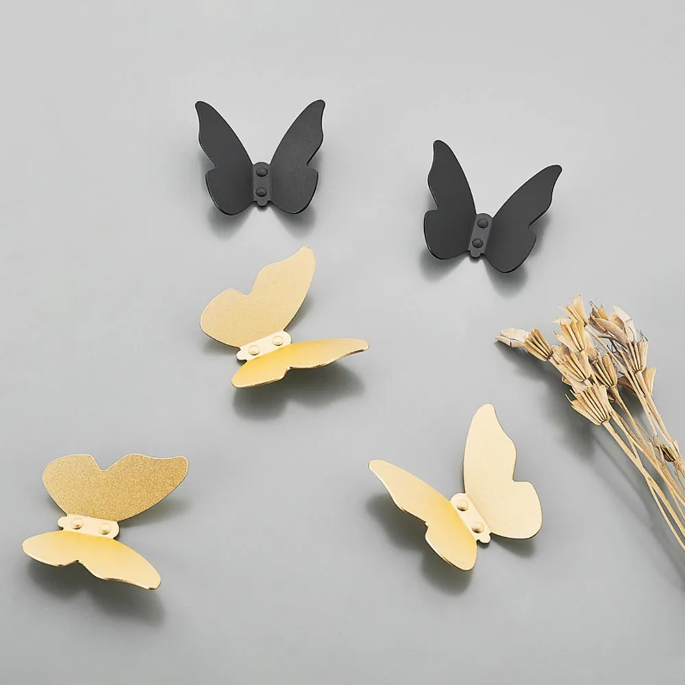 Creativity Butterflies Hook Aluminum Alloy Fashionable Wall Hook Key Storage Hanger Kitchen Bathroom Organizer For Towel Scarves 2