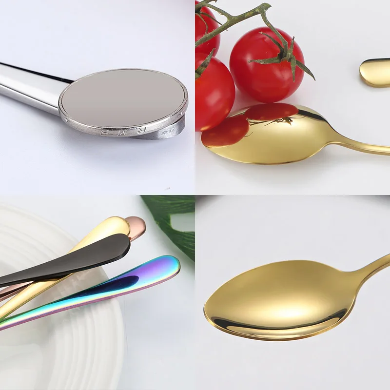 Xamoca Set Da 8 Cucchiai Da Gelato E Tè Ghiacciato In Acciaio Inox 18/10 - Manico Lungo 23,7 Cm