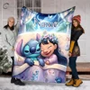 1PC Custom Name Pokémon Disney Stitch Printed Blanket, All-Season Multi-Use for Nap, Camping, Travel, Car ,sofa Machine Washable 4