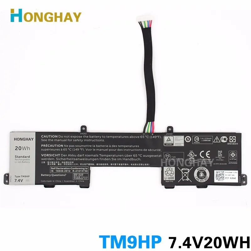 Bateria Nova do Teclado do Portátil de Honghay Tm9hp para Dell Latitude 13 7350 Frvyx Frvyx 2icp4 55 82 0j84w0 7.4v 20wh - Imagem 2