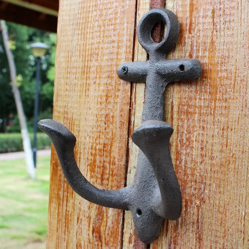 Discounted European Classic Retro Cast Iron Hook Wall Hanging Wall Decoration Clothing Hook Iron Anchor Hook 5