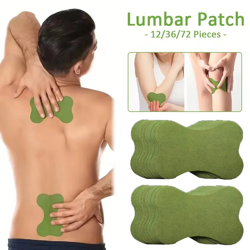 Lumbar Vertebra Patch 12/36/72PCS Back Waist Self-heating for Running Yoga Fitness Exercise