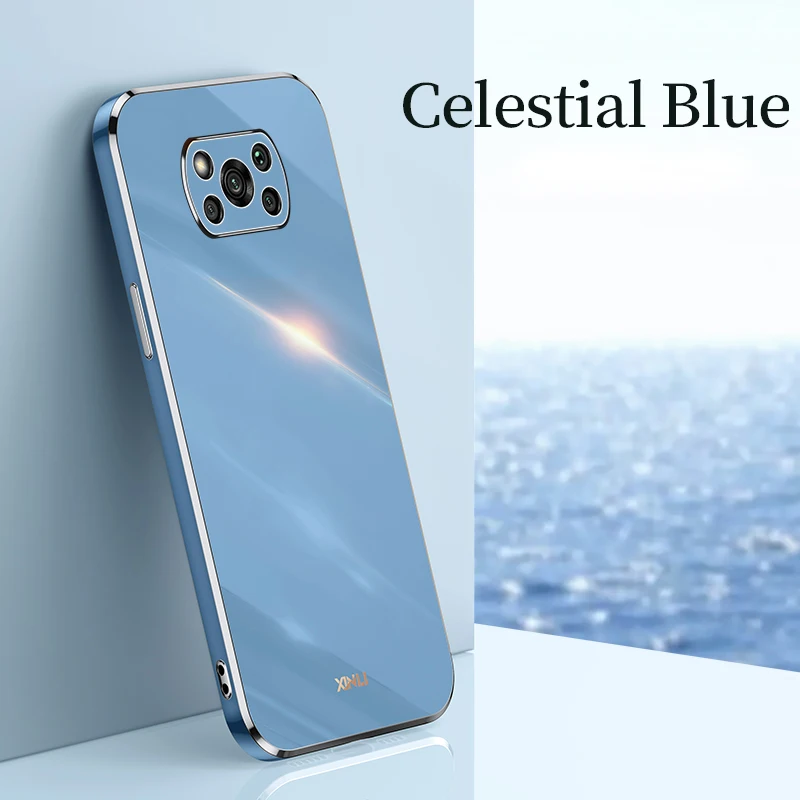 Luxury Gold Frame Silicone Phone Case with Plating Finish - Soft Back Cover