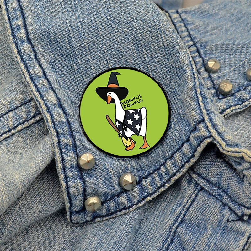 Фото 1 шт., новая модная брошь Honkus Ponkus Goose на заказ, аксессуар для женщин и девушек, друзей №1