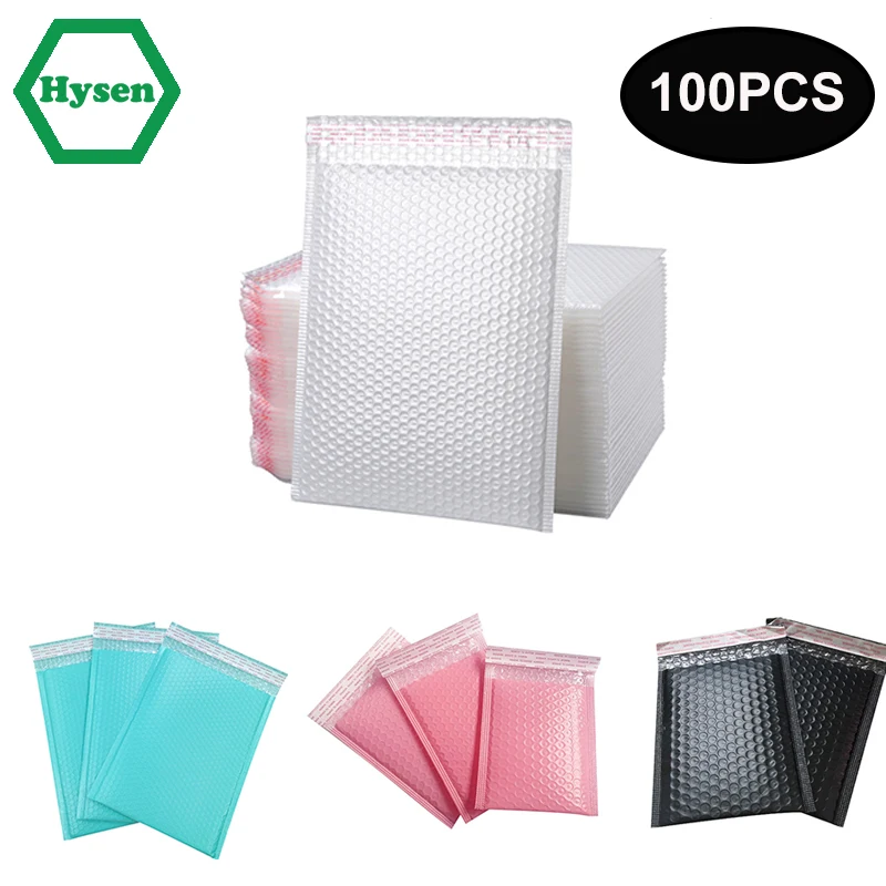 hysen-cor-de-rosa-bolha-mailer-100-pcs-pacote-de-entrega-embalagem-sacos-de-transporte-para-o-negocio-bolha-acolchoado-envelopes-para-o-correio-presente-sacos