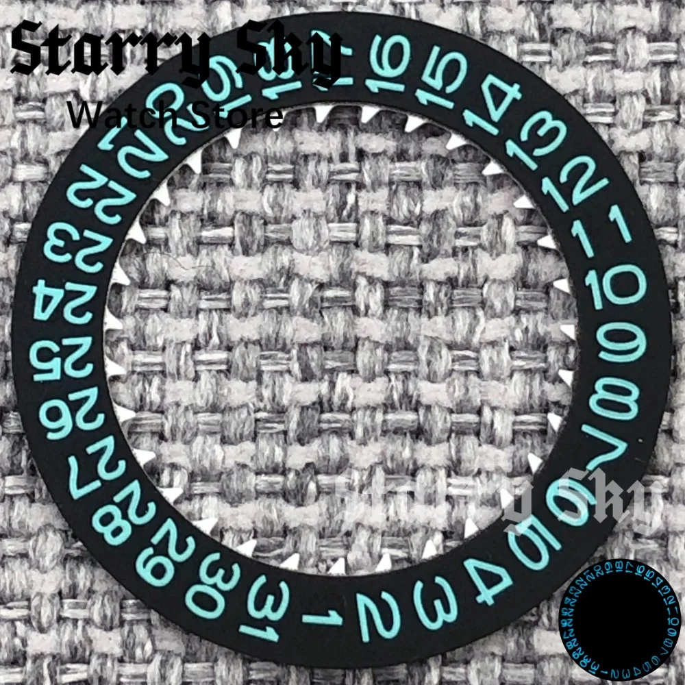 Starry Sky Luminous Date Wheel Watch Calendar Disc in White/Blue/Green/Black