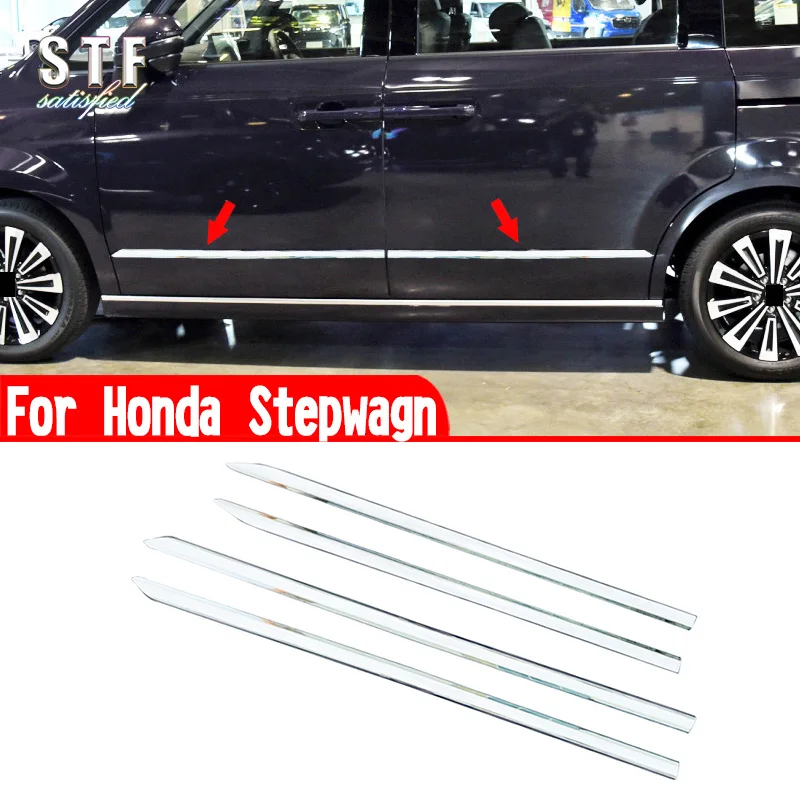 

Автомобильные аксессуары для Honda Stepwagn 2022 2023 2024, полоса боковой двери, декоративные наклейки для молдинга