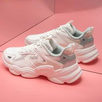Chaussures de Course Rétro Classiques en Cuir pour Femme, Baskets Hydrofuge Polyvalentes, Anti-Baume, Semelle Souple, 682336761F, 361 4