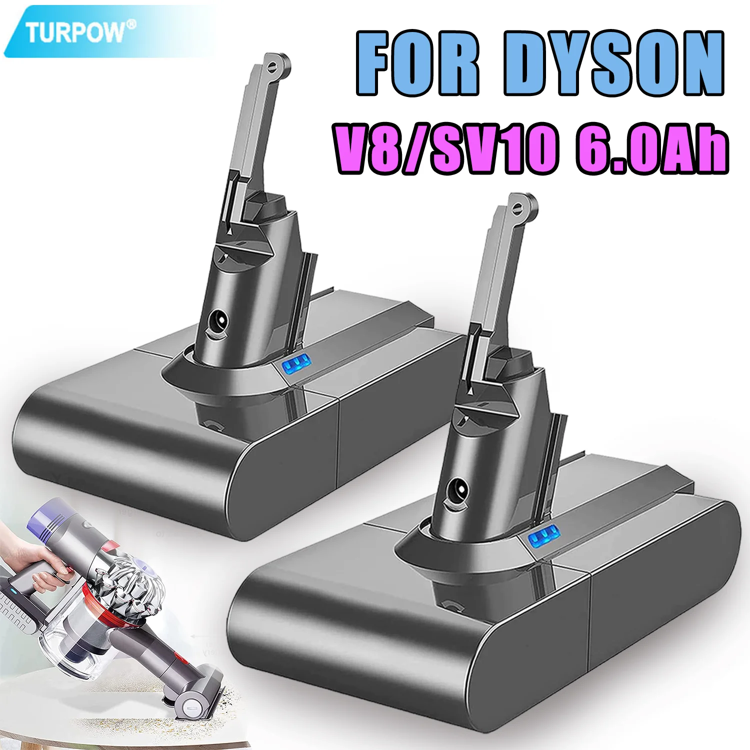 Per Dyson 4000Mah/6000Mah V8 21.6 Volt Litio Dattry Aspirapolvere Batteria Ricaricabile Batteria Utensile Elettrico