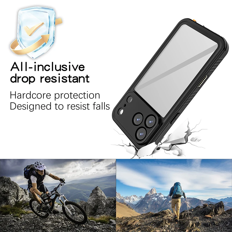 Outdoor Waterproof and Shockproof Protective Phone Case - 360° Full Body Dust Cover