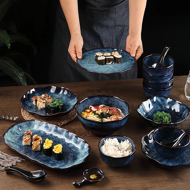 Vaisselle Japonaise En Céramique, Changement De Four Bleu