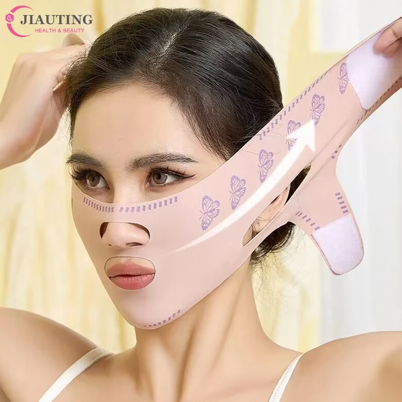 1 Pz Fasciatura Del Viso Traspirante V Fascia Per Il Viso Guancia Sollevare Antirughe Viso Maschera Sottile Ridurre Doppio Mento V-Line Fasciatura Mod