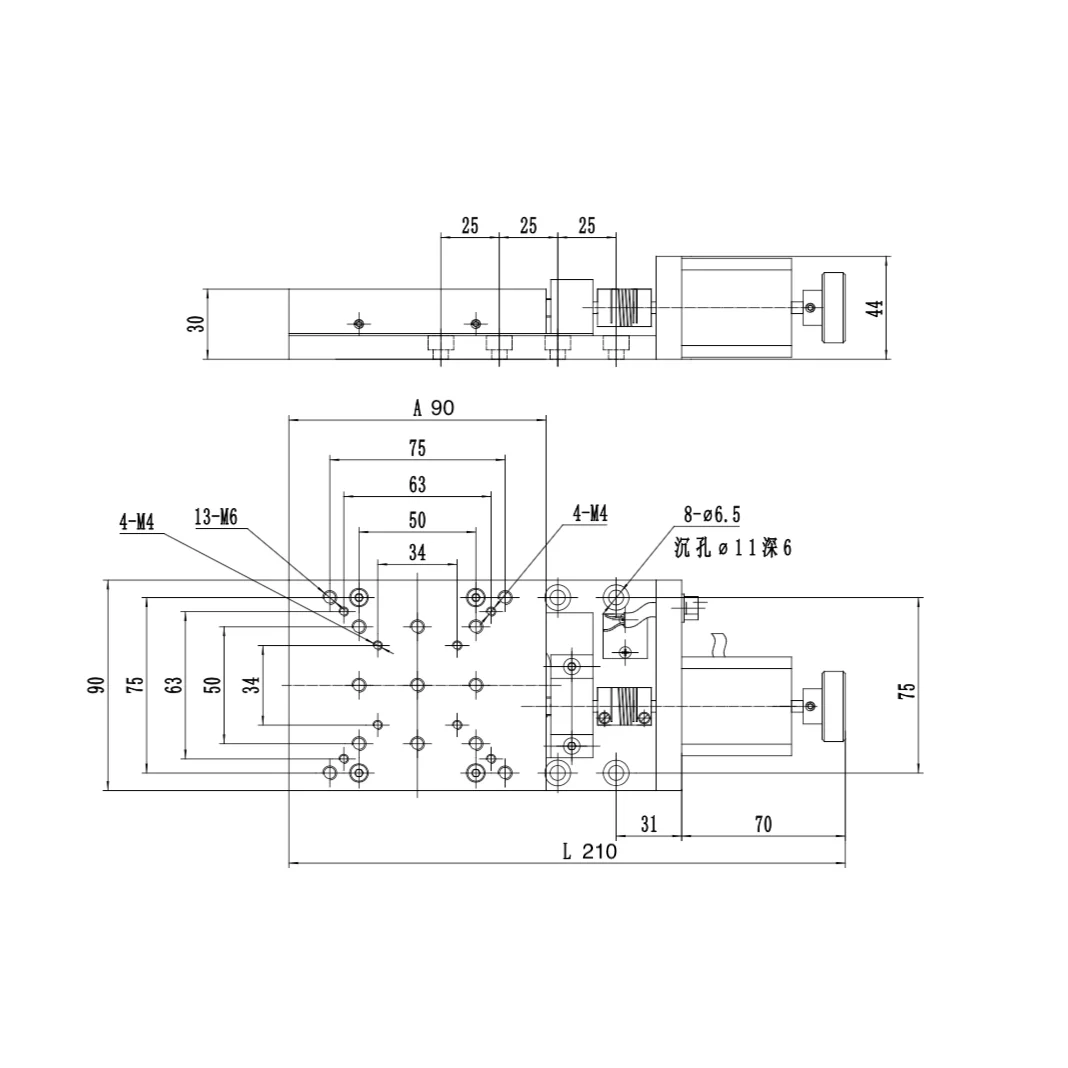 Motorized Linear Translation Stage, Travel Range 30mm