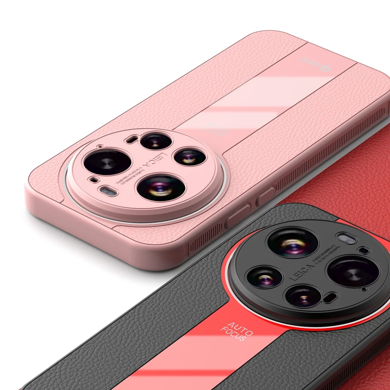 Magnetic Luxury Lichi Leather + Soft TPU Ultra Thin Matte Lens Protection Case
