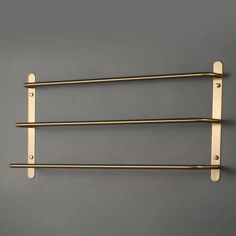 Gold Bathroom Towel Rack Stainless Steel Towel Bar Adhesive Holder Bathroom Accessories