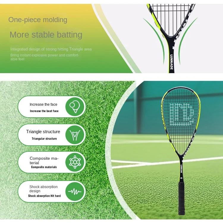 Description Picture 3 of itemSquash Rackets Ultra-Light Composite Carbon Integrated Professional Competition Training Racket Outdoor Sports Hot Sale