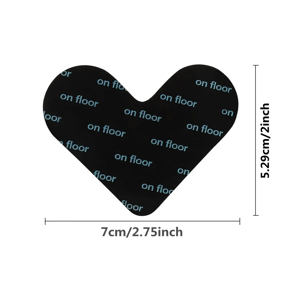 4/12/24/32PCS Heart Shape Rug Gripper Double Sided Non-Slip Rug Pads Sticker, Washable and Reusable Rugs Corner Tape