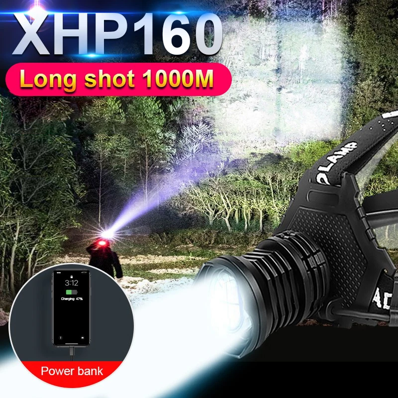 New Most Powerful Led Headlamp Xhp160 Head Flashlight Rechargeable Led  Headlight 18650 Xhp70.2 Head Lamp Torch Usb Fishing Light Headlamps  AliExpress