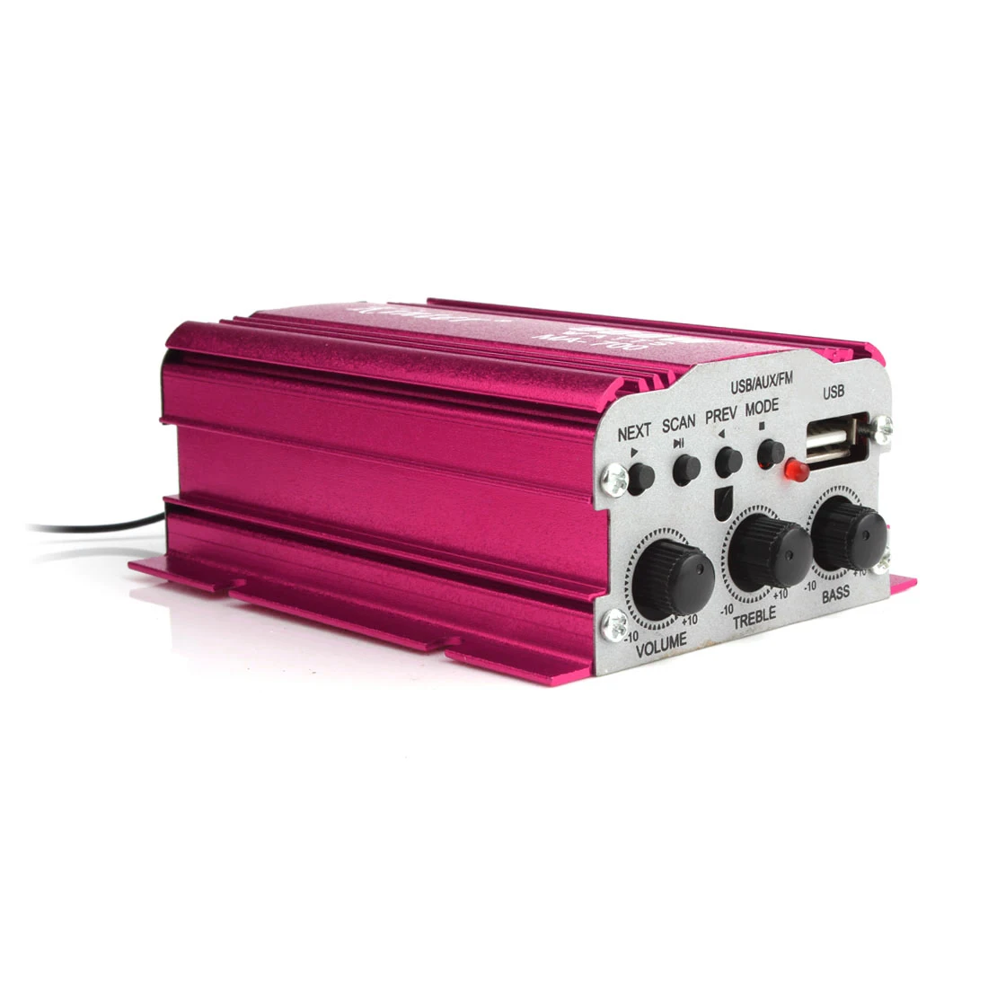 700 500W Digital Car Motorcycle 2 Channels Audio AMP Amplifier FM Stereo Radio with Remote Support USB MP3 FM Input