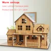 3D Wooden Puzzle Jigsaw Architecture DIY House Villa Kids Boy Girl Educational House Paper Puzzle for Children Birthday Present 1