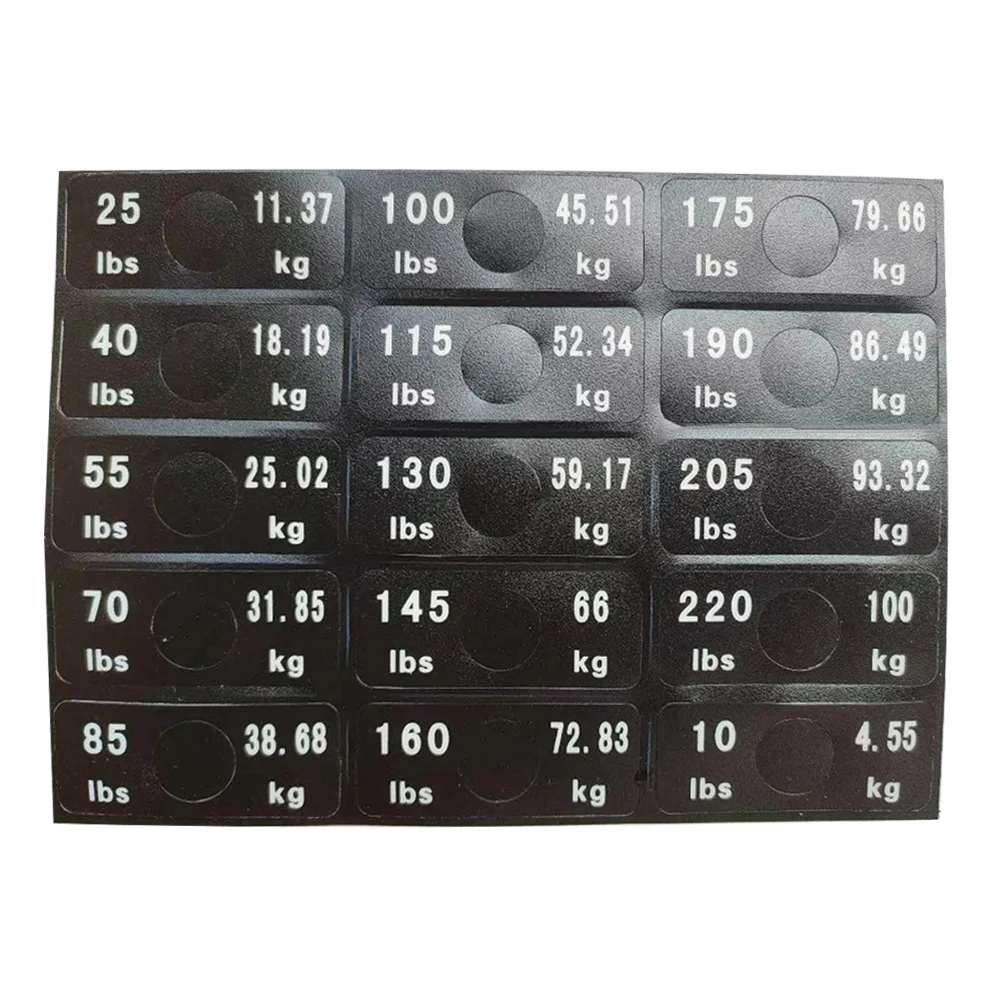 

Black Padded Number Sticker For Sporting Goods Fitness Equipment Weight Stickers Gym Weight Stack Labels Number Sticker