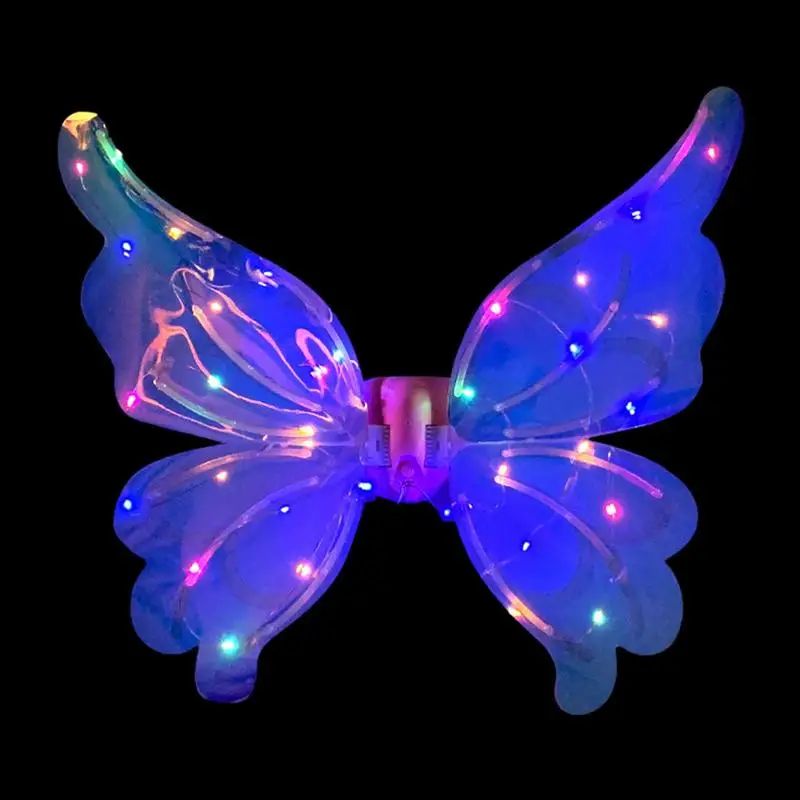 Lighted Electric Butterfly Wings Glowing Fairy Wings Fancy Dress Costume Princess Halloween Dress Up Costume for Children Pet