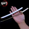 25cm New Demon Slayer Sword Agatsuma Zenitsu Nichirin Blade Anime The Demon Slayer Corps Knife Katana Weapon Model Kids Gift Toy 6