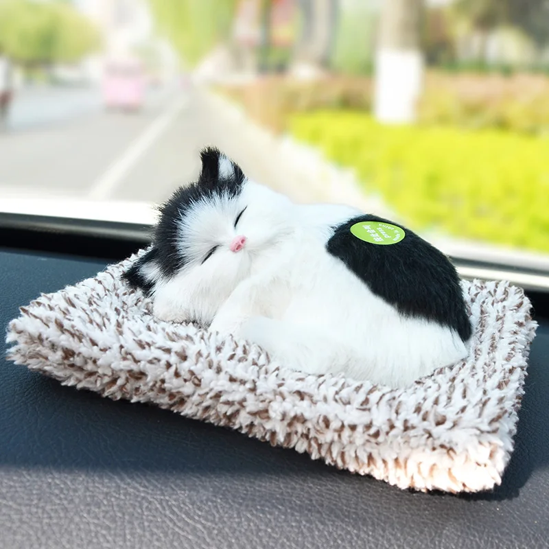 

Realistic Cat Dog Animal Figurines Miniatures Plush Toys Dolls Children Birthday Gifts Creative Home Decor Car Accessories Props