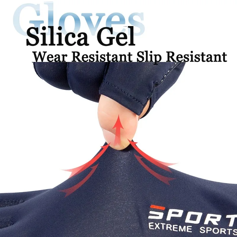 Half-finger Gloves Ice Silk High-elastic Sunscreen Breathable Outdoor Thin Cycing Driving Fishing 1Pair For Men&Women