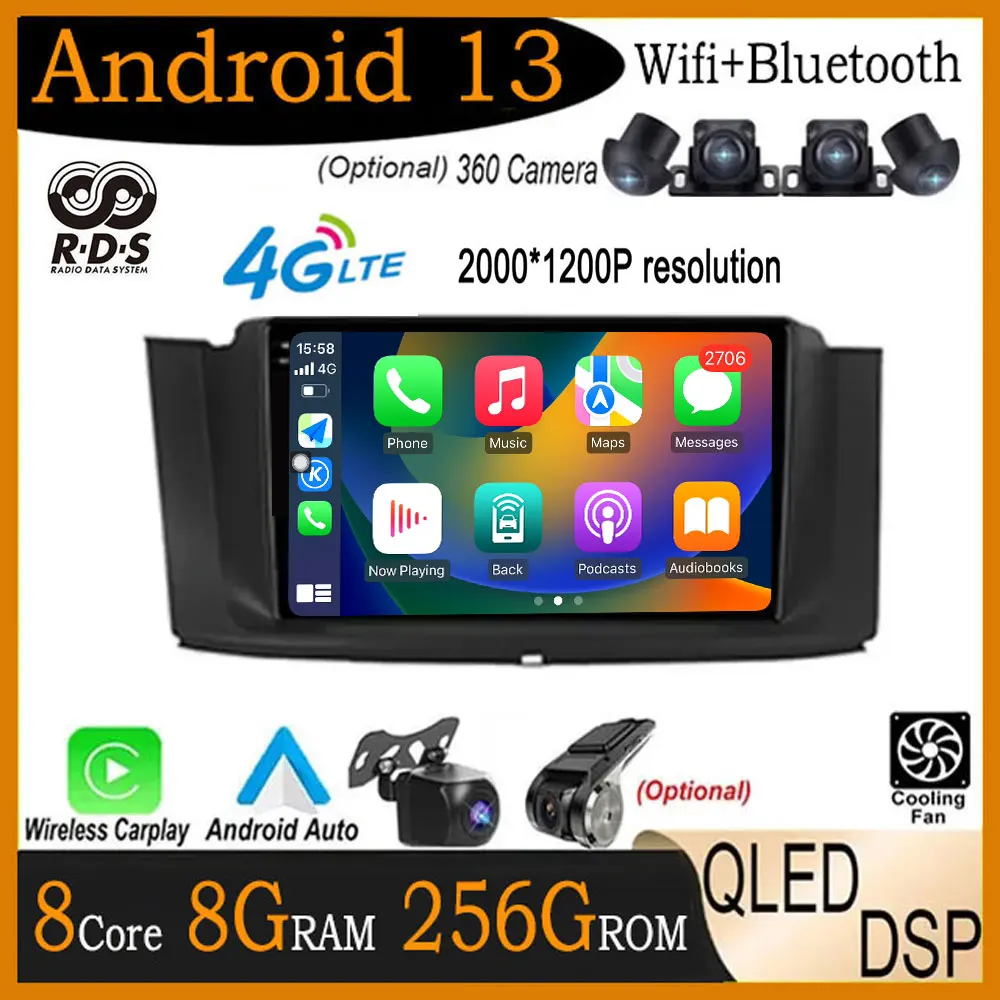 

DSP Android 13 For Geely Emgrand GT GC9 Borui 2015-2016 Car Audio Player Autoradio Carplay Video MultimediaHD Touch Screen