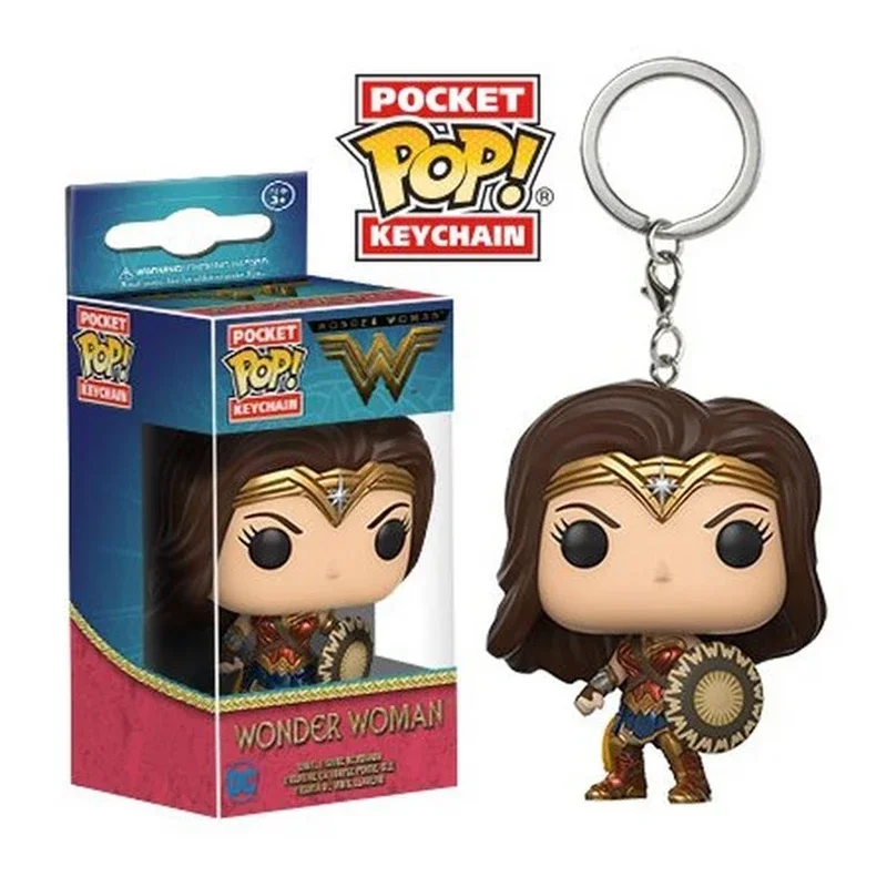 thumbnail image 1 of 2025 Llavero de bolsillo Funko Pocket Heroes Wonder Woman 1984, llavero de la Liga de la Justicia de WW84, armadura dorada de Wonder Woman, regalo para niños, 1 of 5