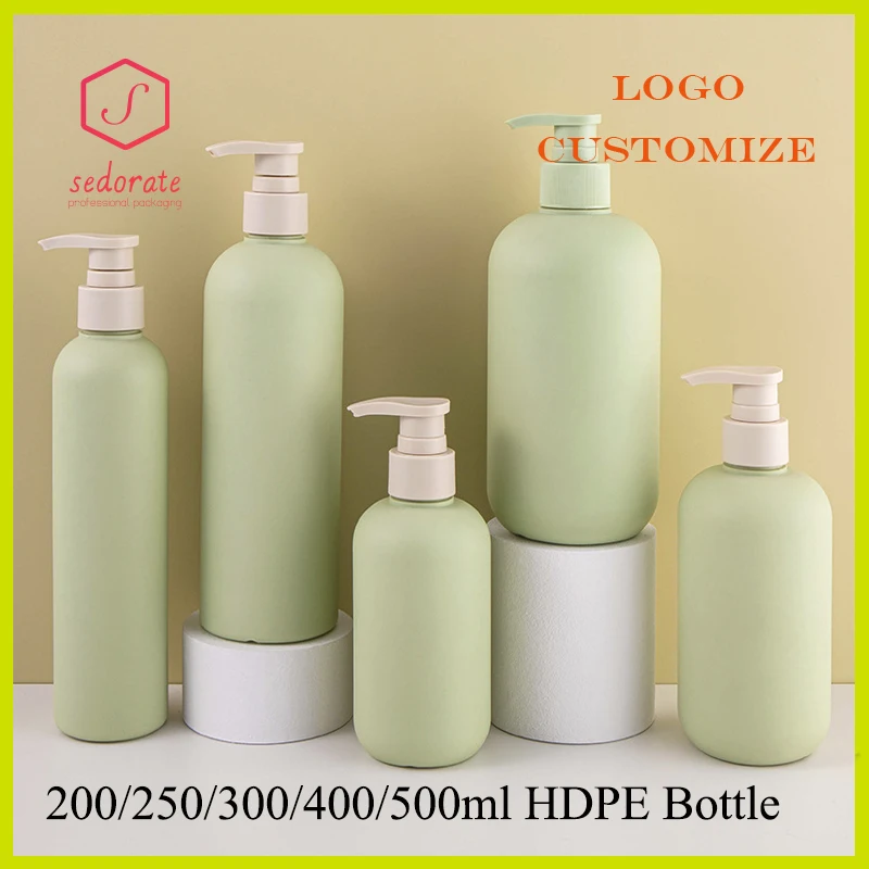 5/10/20Pcs พลาสติกขวดฝาสูบขวด HDPE 200ML 250ML 300ML 400ML แชมพูคอนเทนเนอร์ครีมขวด SZ2801 1