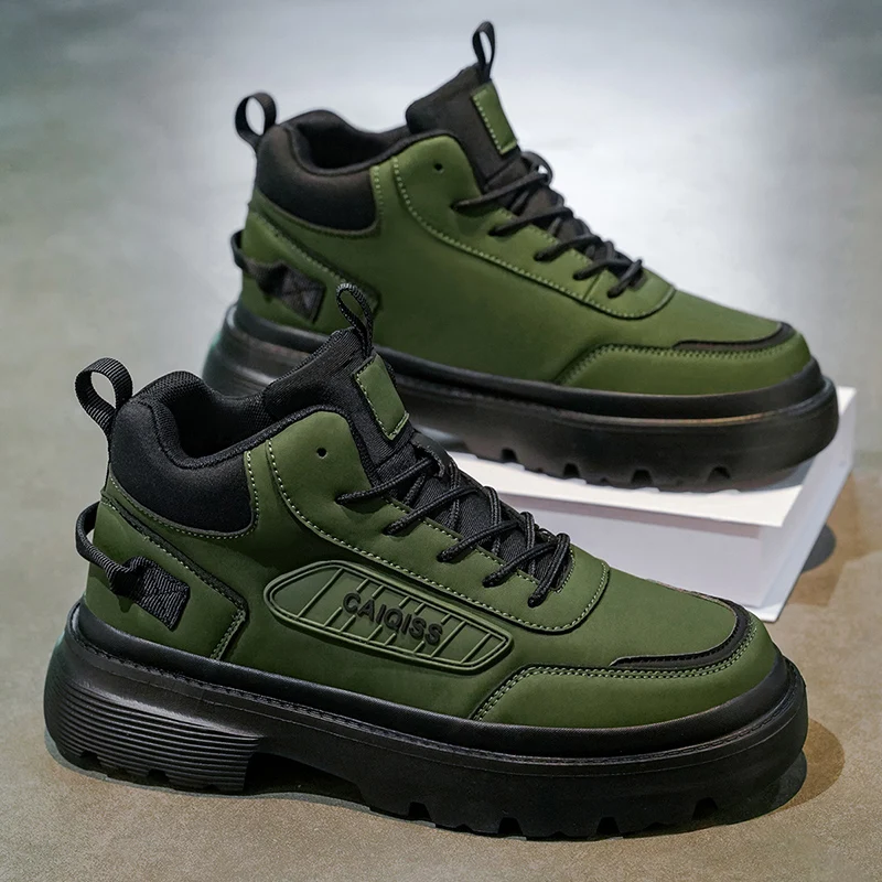 Men's Outdoor Casual Shoes, Hiking Shoes with Comfortable Arch Support and Stability Technology, Lace-Up Shoes, All-Season Outdoor Shoes, Suitable for Men - Ideal for Walking, Jogging, and Hiking, Lace-Up Closure, Comfortable and Safe, High-Quality Men's Shoes