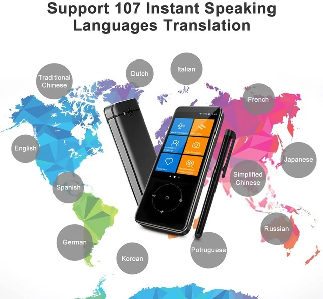 Traductor de voz instantáneo M9 portátil, traductor de idiomas en tiempo  Real inteligente, compatible con 12 idiomas sin conexión, novedad de 2024 -  AliExpress